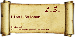 Libal Salamon névjegykártya